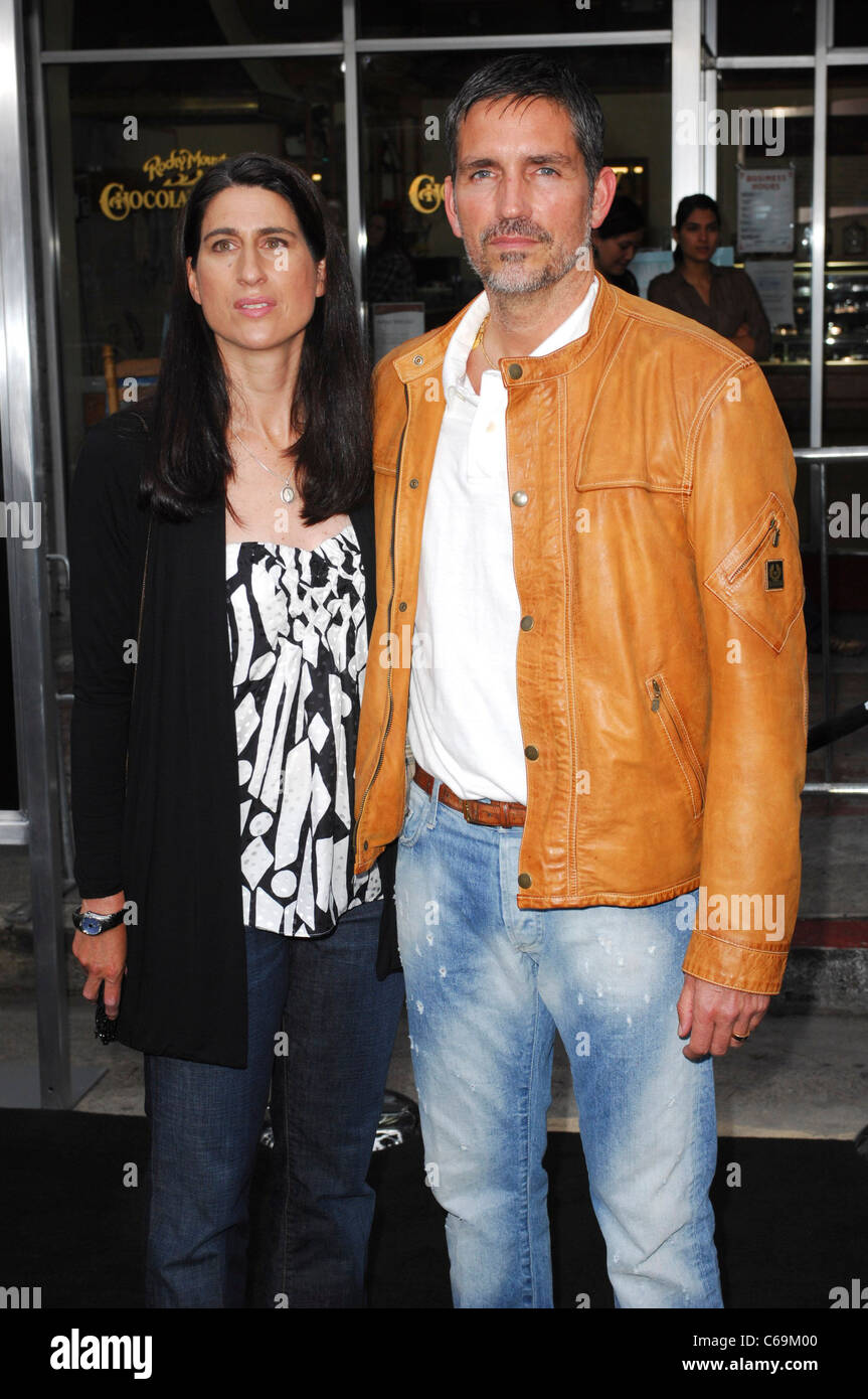 Kerri Browitt, Jim Caviezel at arrivals for SUPER 8 Premiere, Regency Village Theater, Los Angeles, CA June 8, 2011. Photo By: Elizabeth Goodenough/Everett Collection Stock Photo