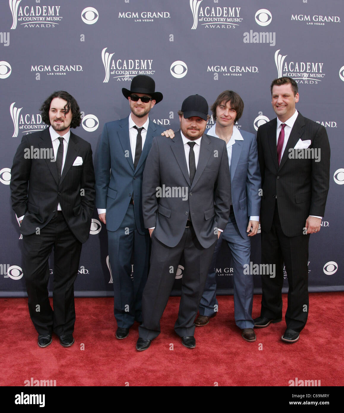 Randy Rogers Band at arrivals for Academy of Country Music ACM Awards 2011 - Arrivals, MGM Grand Garden Arena, Las Vegas, NV April 3, 2011. Photo By: James Atoa/Everett Collection Stock Photo