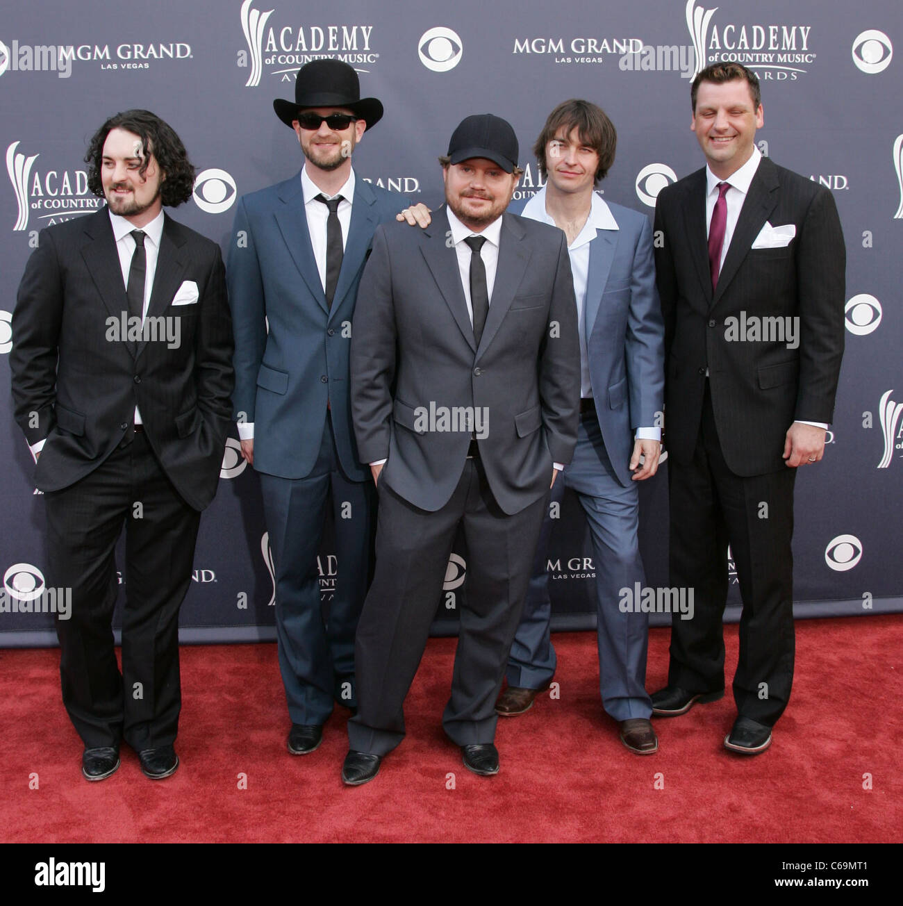 Randy Rogers Band at arrivals for Academy of Country Music ACM Awards 2011 - Arrivals, MGM Grand Garden Arena, Las Vegas, NV April 3, 2011. Photo By: James Atoa/Everett Collection Stock Photo