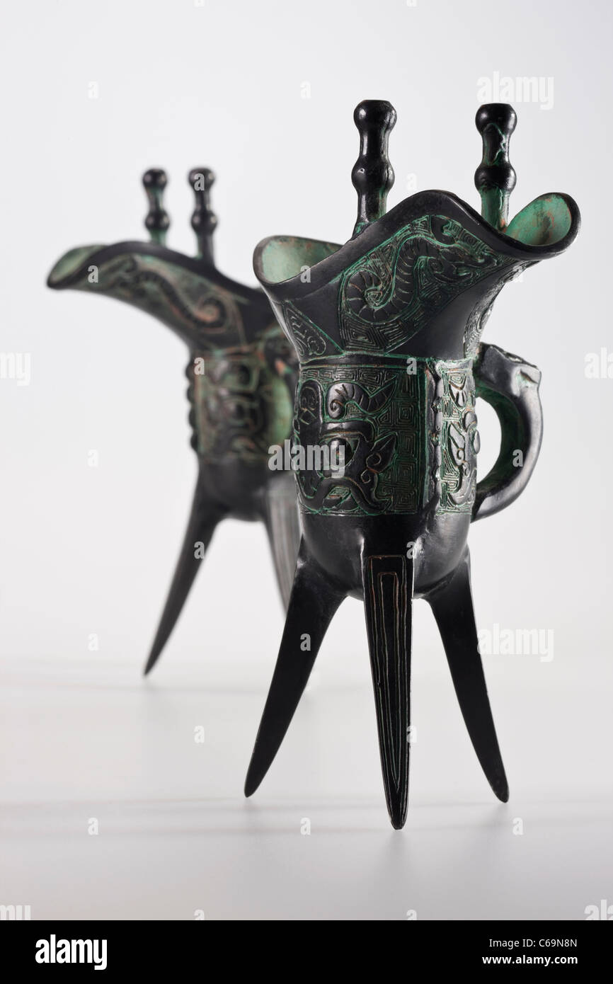 Ancient Chinese decorative urns Stock Photo Alamy