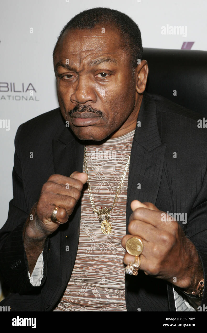 Joe Frazier at in-store appearance for Joe Frazier Meet and Greet at Memorabilia International, Miracle Mile Shops, Las Vegas, NV June 3, 2011. Photo By: James Atoa/Everett Collection Stock Photo