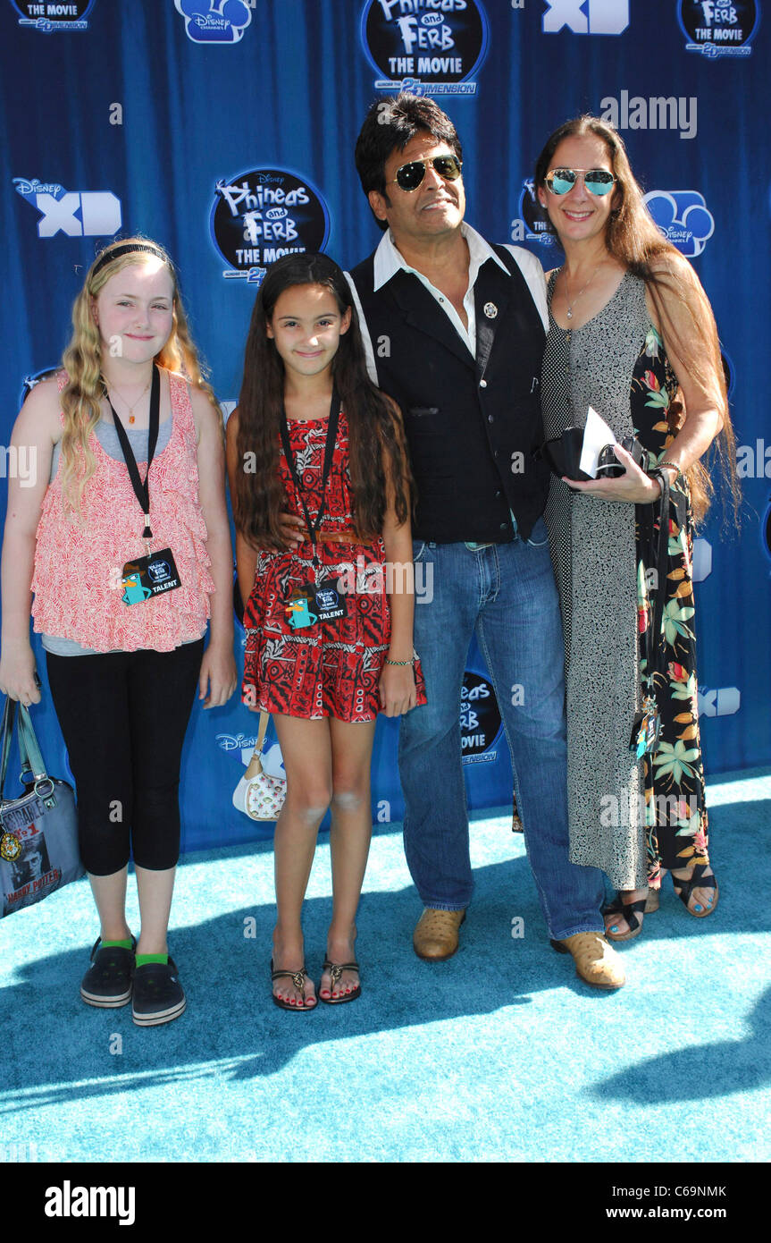 Erik Estrada, family at arrivals for PHINEAS AND FERB: ACROSS THE 2nd DIMENSION Premiere, El Capitan Theatre, Los Angeles, CA August 3, 2011. Photo By: Elizabeth Goodenough/Everett Collection Stock Photo