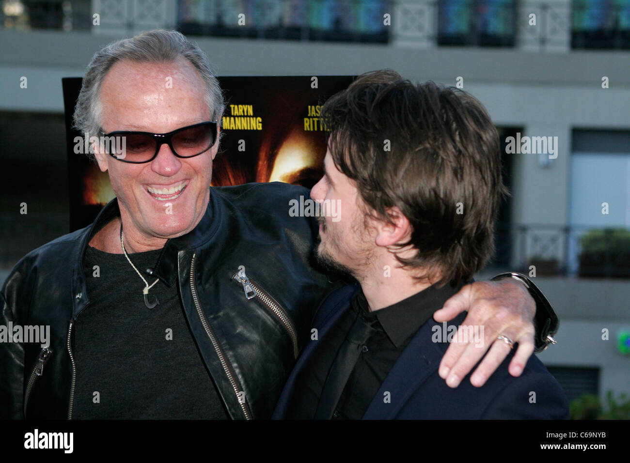 Peter Fonda, Jason Ritter at arrivals for THE PERFECT AGE OF ROCK ‘N ROLL Special Screening, Laemmle Sunset 5 Theater, Los Angeles, CA August 3, 2011. Photo By: Justin Wagner/Everett Collection Stock Photo