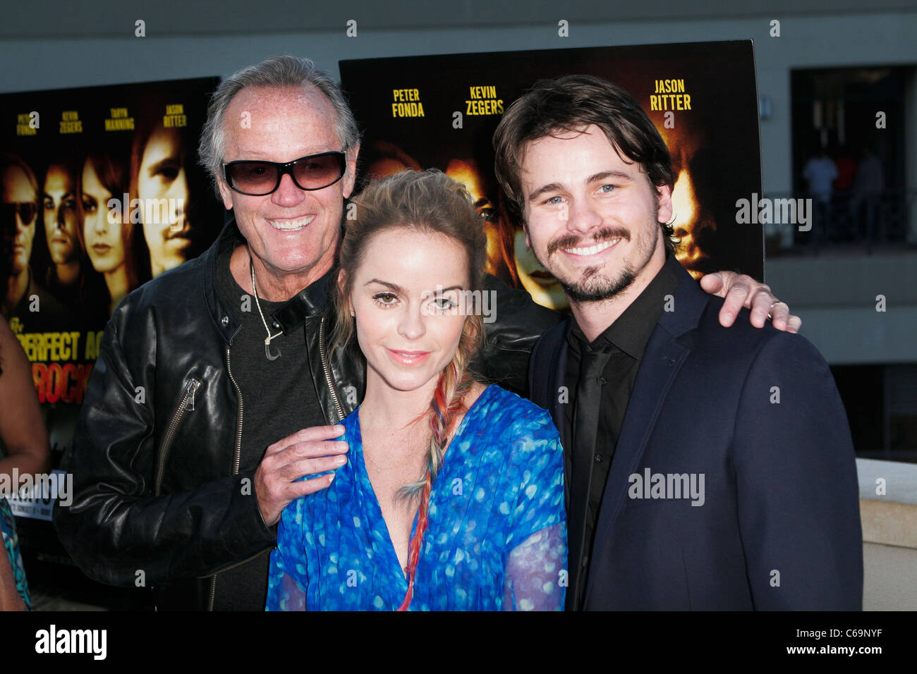 Peter Fonda, Taryn Manning, Jason Ritter at arrivals for THE PERFECT AGE OF ROCK ‘N ROLL Special Screening, Laemmle Sunset 5 Theater, Los Angeles, CA August 3, 2011. Photo By: Justin Wagner/Everett Collection Stock Photo