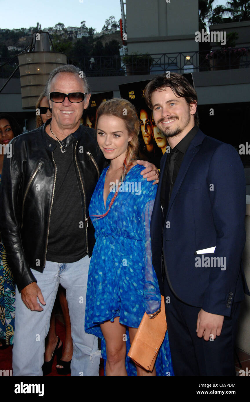 Peter Fonda, Taryn Manning, Jason Ritter at arrivals for THE PERFECT AGE OF ROCK ‘N ROLL Special Screening, Laemmle Sunset 5 Theater, Los Angeles, CA August 3, 2011. Photo By: Michael Germana/Everett Collection Stock Photo