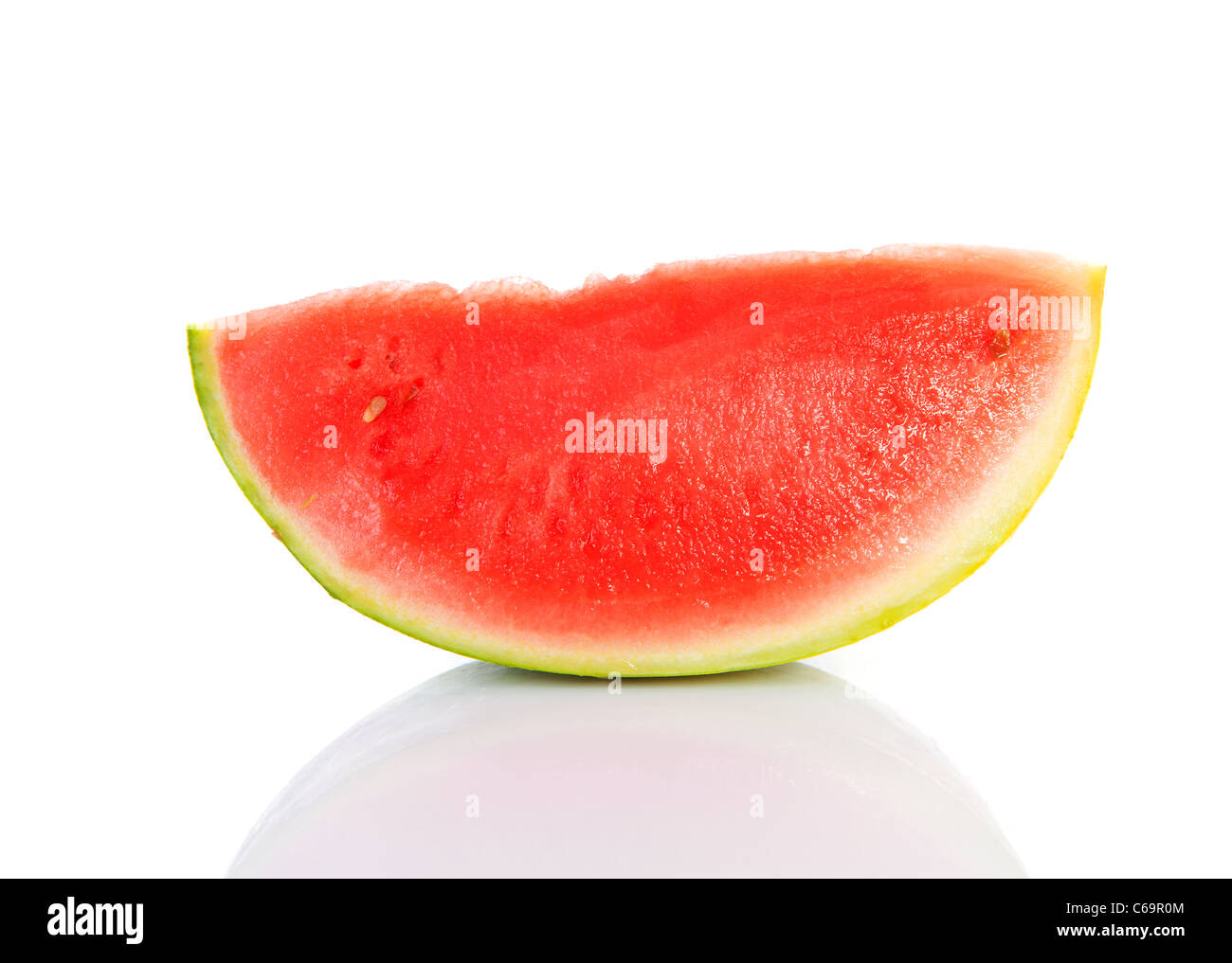 Slice of juicy water melon over white background Stock Photo - Alamy