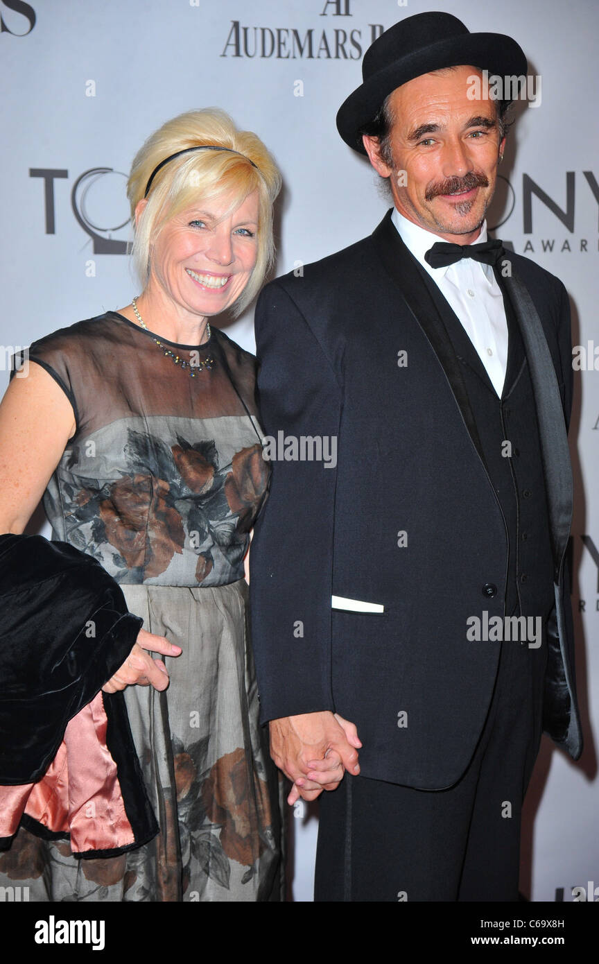 Claire van Kampen, Mark Rylance at arrivals for American Theatre Wing's 65th Annual Antoinette Perry Tony Awards - ARRIVALS, Beacon Theatre, New York, NY June 12, 2011. Photo By: Gregorio T. Binuya/Everett Collection Stock Photo