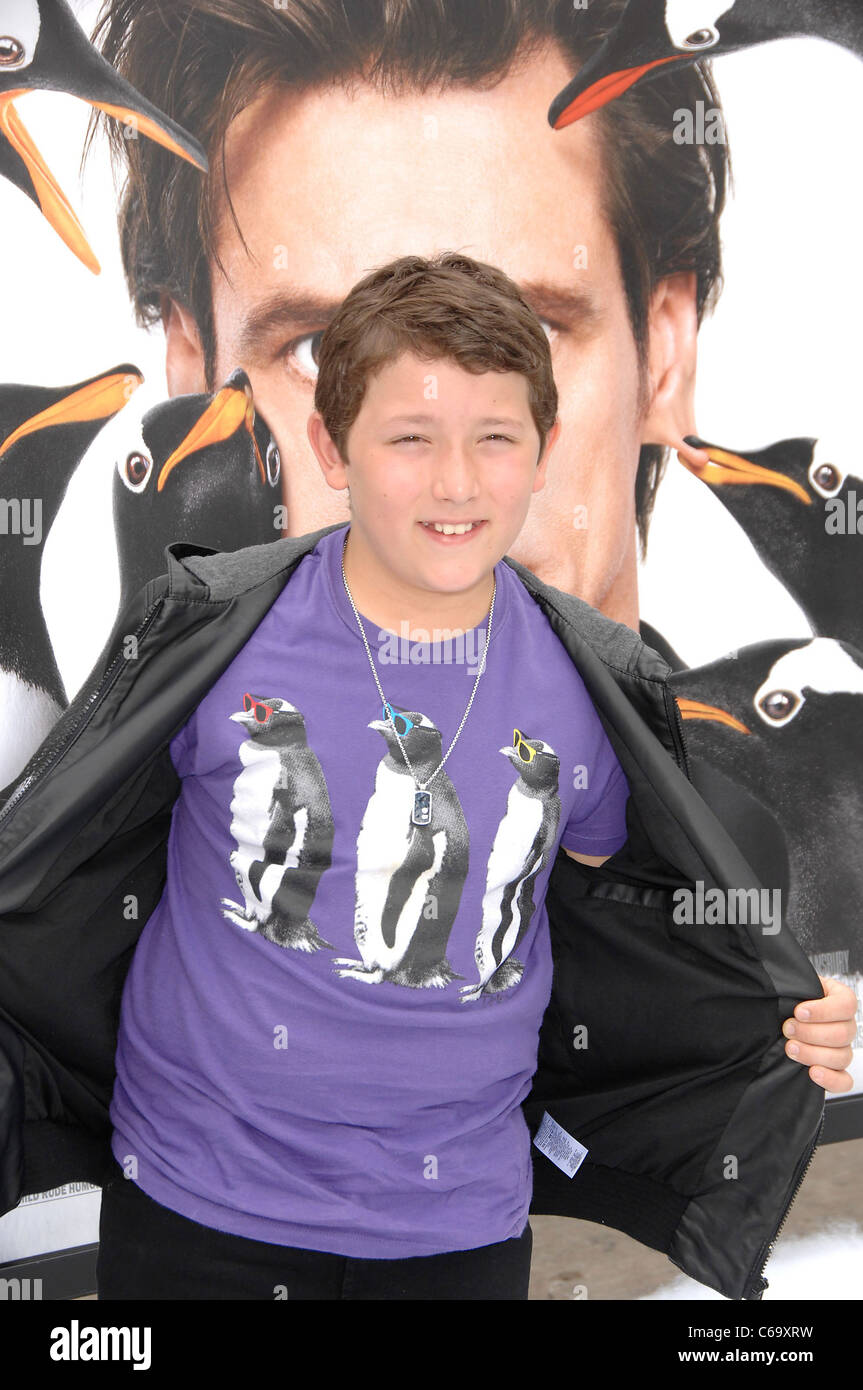 Frankie Jonas at arrivals for Mr. Popper's Penguins Premiere, Grauman's Chinese Theatre, Los Angeles, CA June 12, 2011. Photo By: Michael Germana/Everett Collection Stock Photo