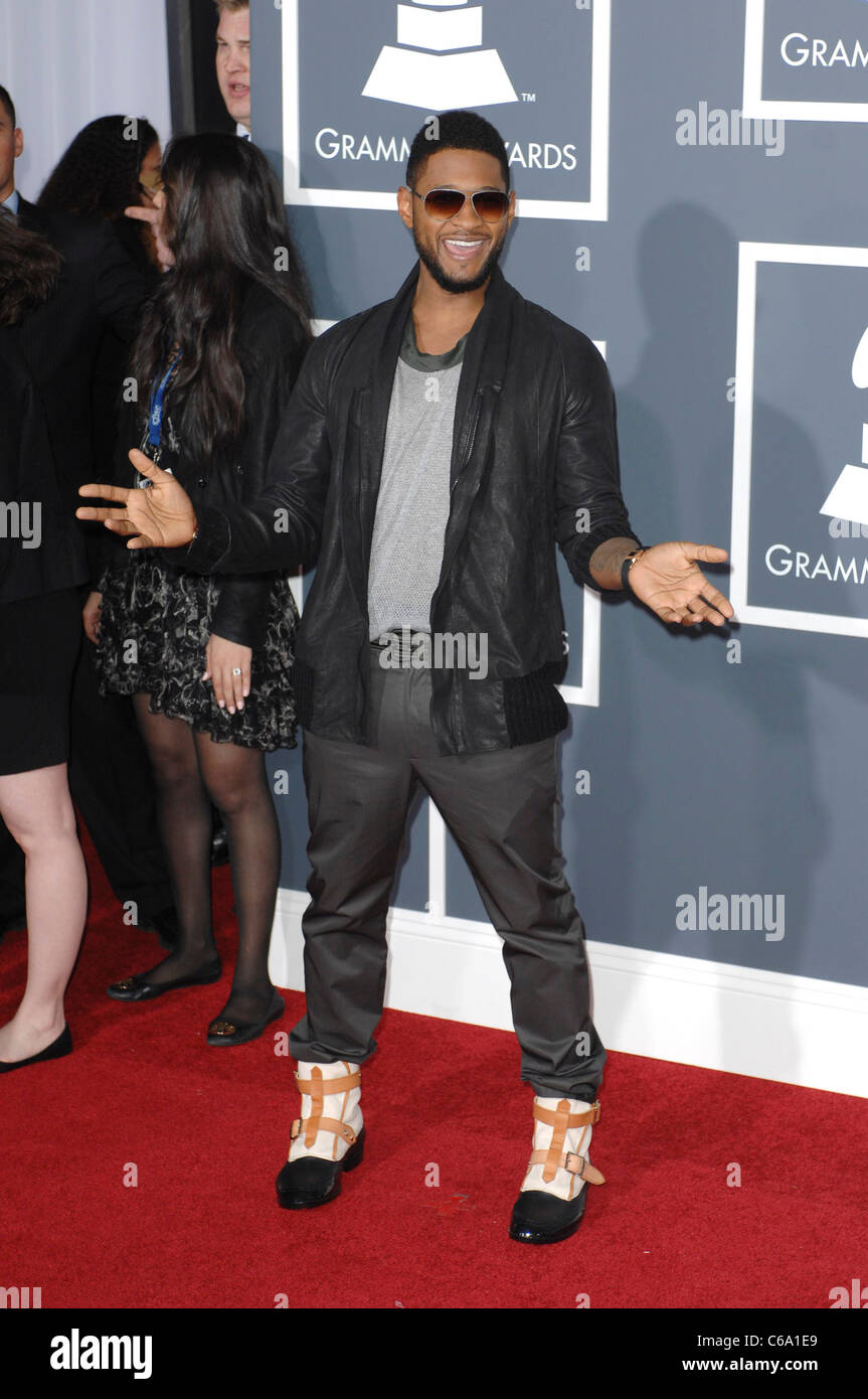 Usher at arrivals for The 53rd Annual GRAMMY Awards, Staples Center, Los Angeles, CA February 13, 2011. Photo By: Elizabeth Goodenough/Everett Collection Stock Photo