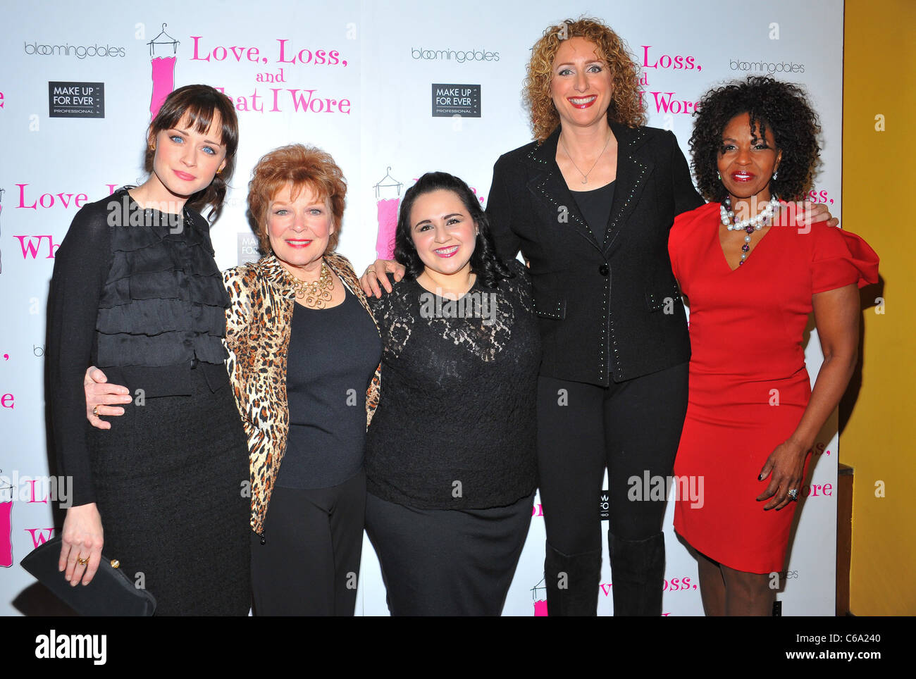 Alexis Bledel, Anita Gillette, Nikki Blonsky, Judy Gold, Pauletta Pearson Washington at the after-party for LOVE, LOSS and WHAT Stock Photo