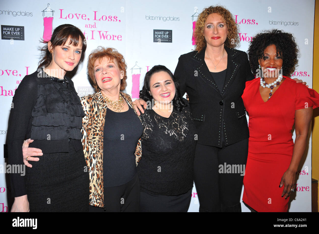 Alexis Bledel, Anita Gillette, Nikki Blonsky, Judy Gold, Pauletta Pearson Washington at the after-party for LOVE, LOSS and WHAT Stock Photo