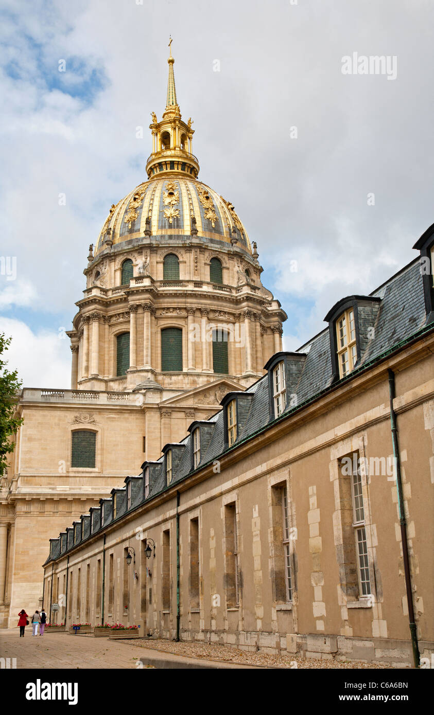 Paris - Les Invalides church from east Stock Photo