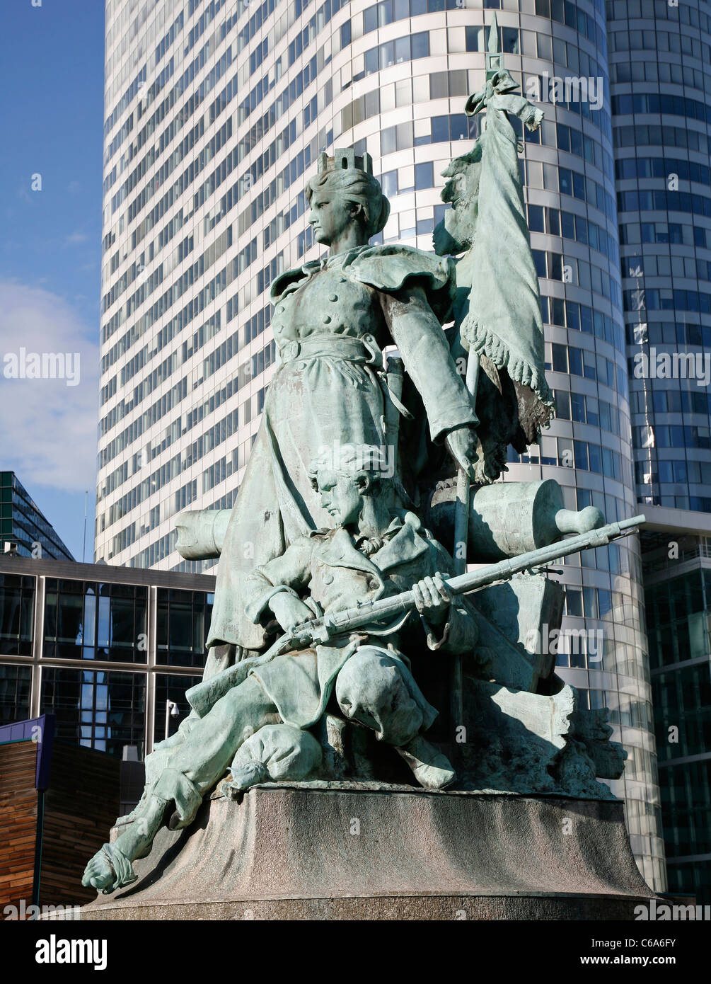 The Defense statue in Paris by Louis-Ernest Barrias - memorial of Franco-Prussian War (1870–71). Stock Photo