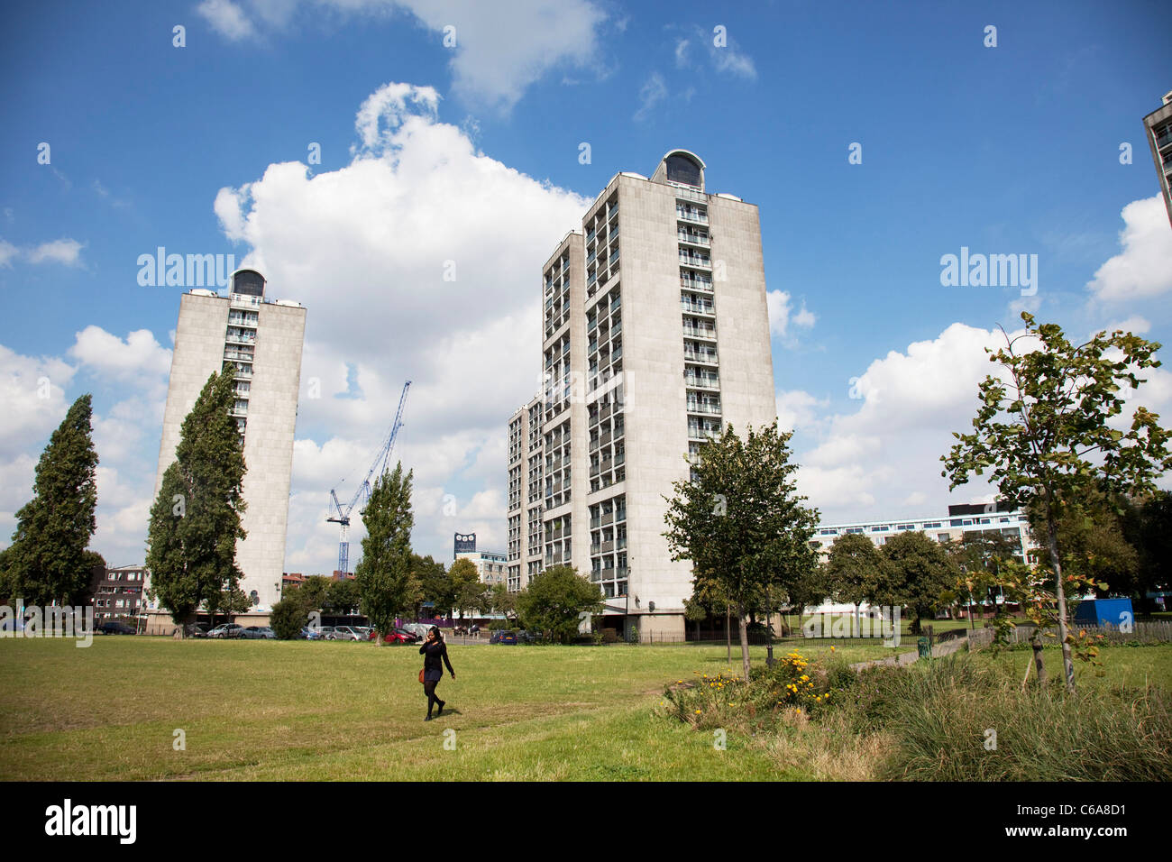 Kennington Block Tower blocks in Kennington, South London. This area is predominantly ...