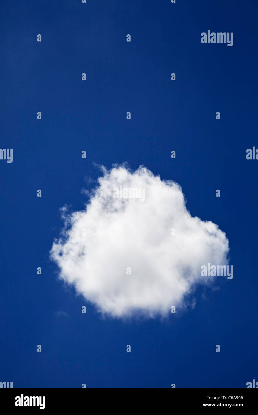 One single cloud in a blue sky Stock Photo