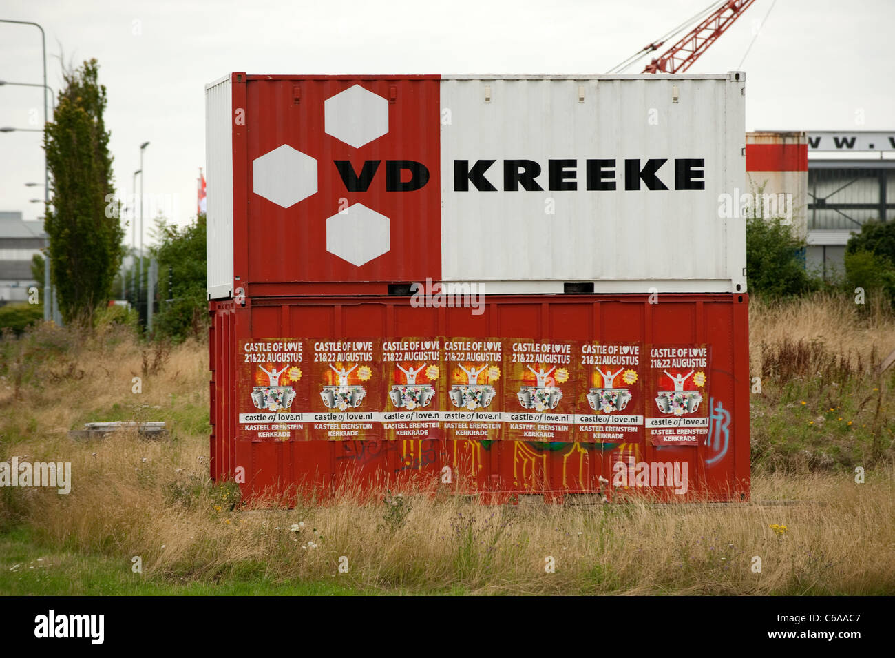 VD Kreeke Container sign E314 Nederland Netherlands Holland Europe Stock Photo