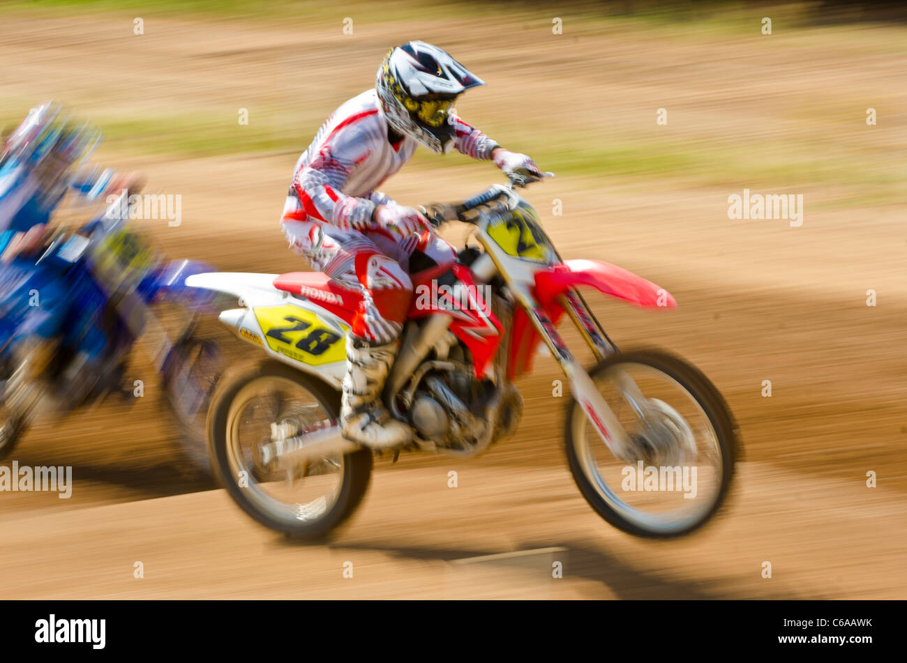 Motocross racing at Finningley, UK Stock Photo