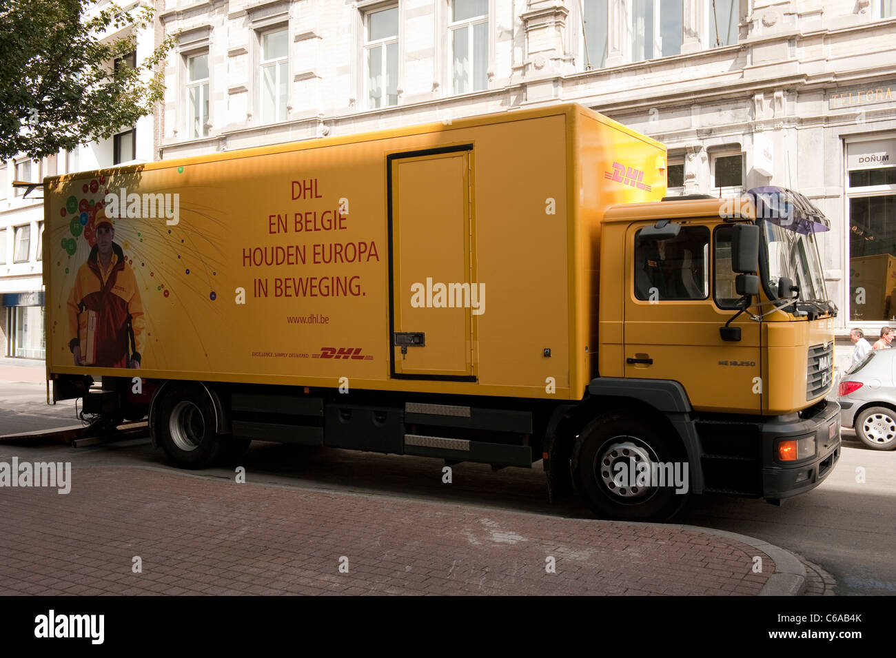 DHL Van Hasselt Belgie Belgium Europe Stock Photo