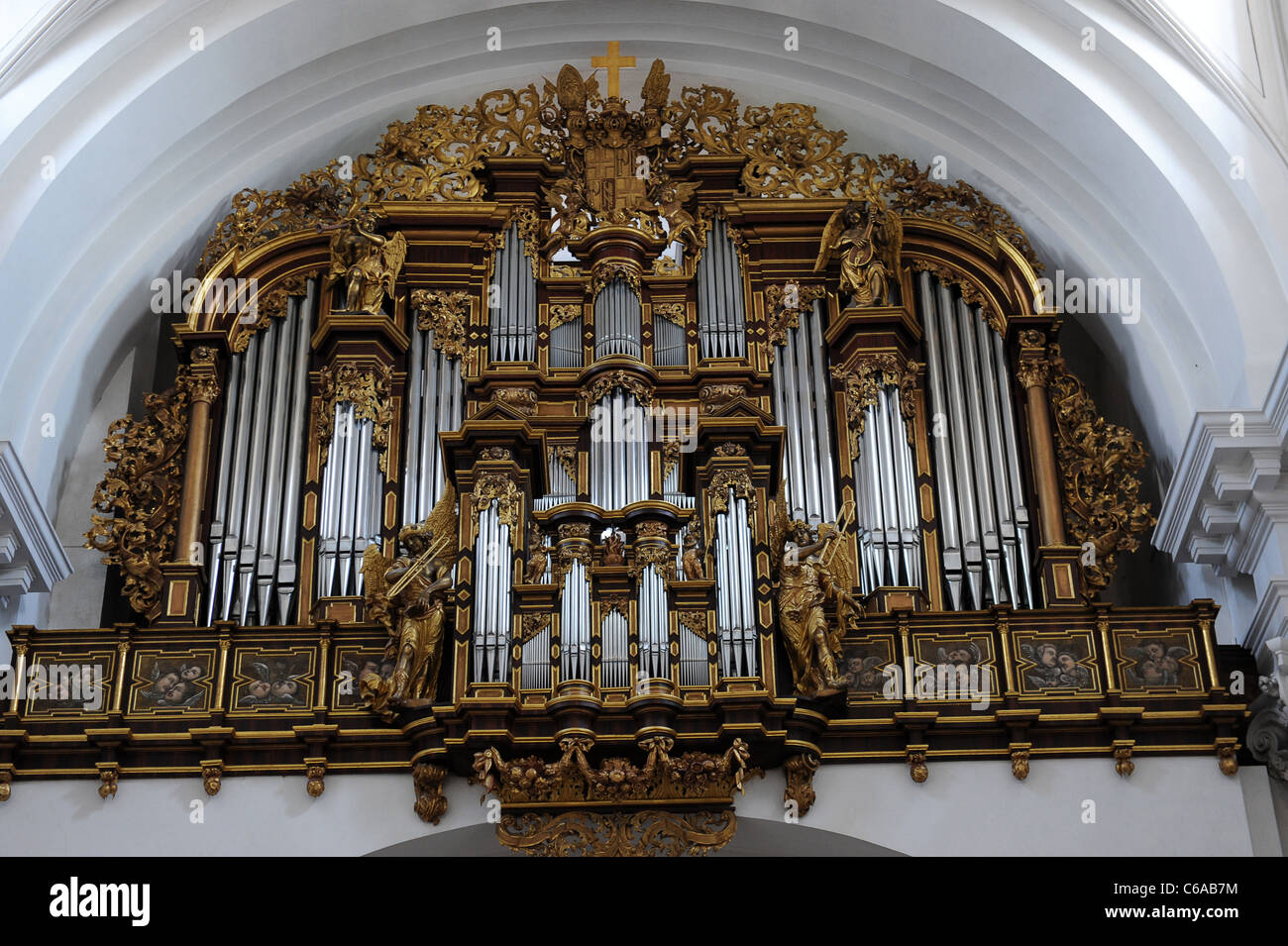 Fulda Cathedral organ pipes Hesse Germany Deutschland Stock Photo