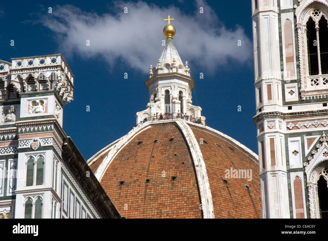 Duomo - Basilica di Santa Maria del Fiore, Baptistery and Giotto's Campanile in Florence, Italy Stock Photo