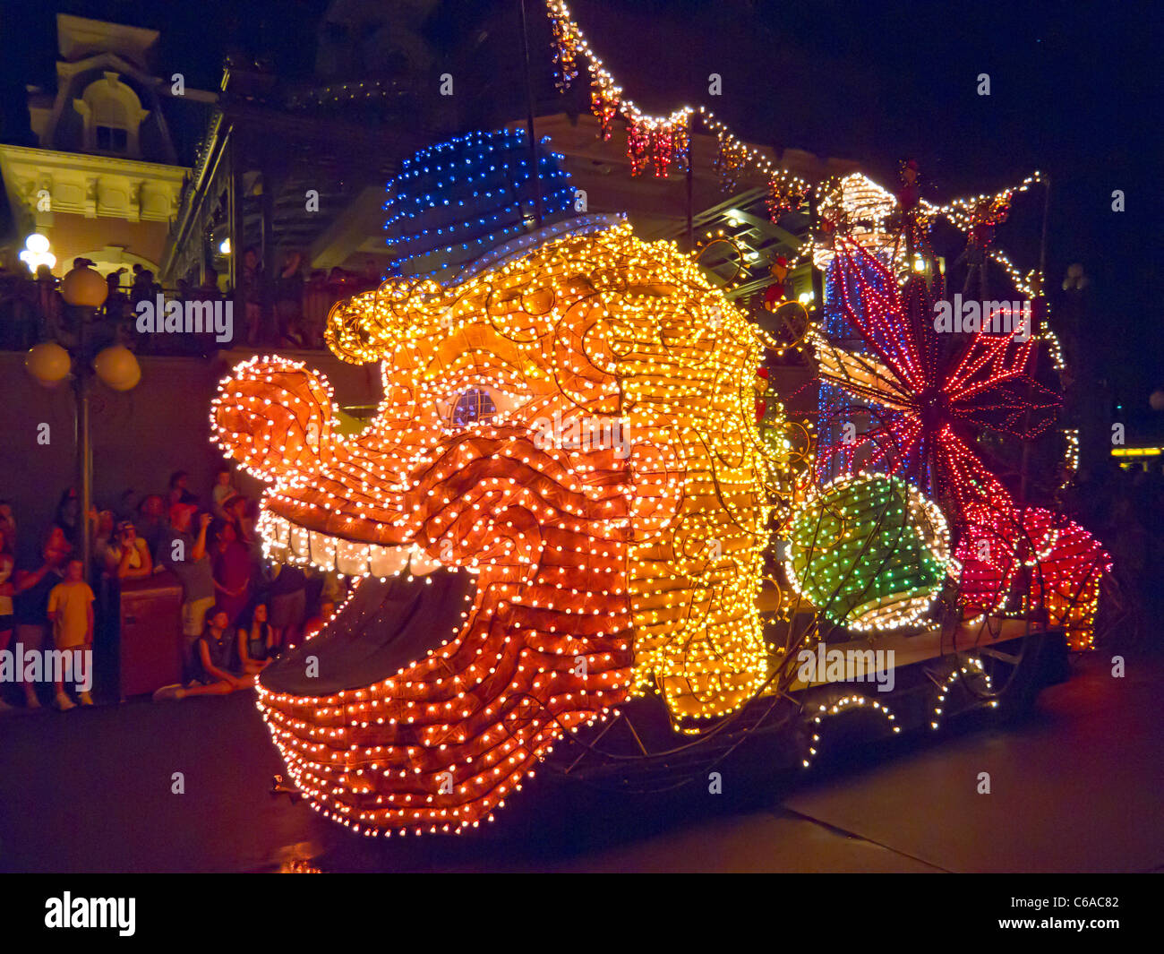 Floats in the Electrical Parade, Disney World, Florida, USA. Stock Photo