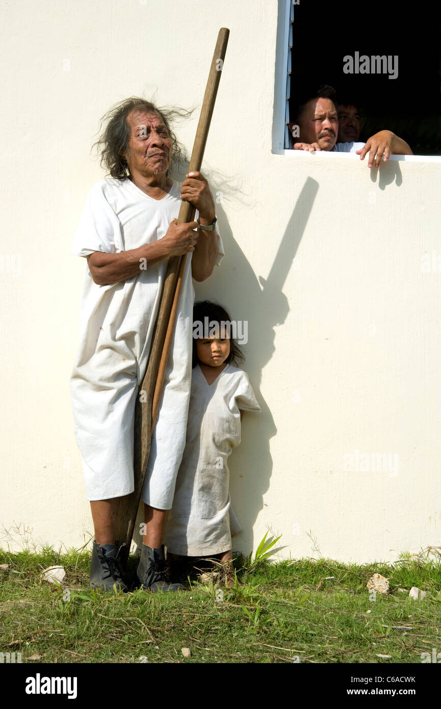 Lacandon people  in Metzabok, Mexico Stock Photo