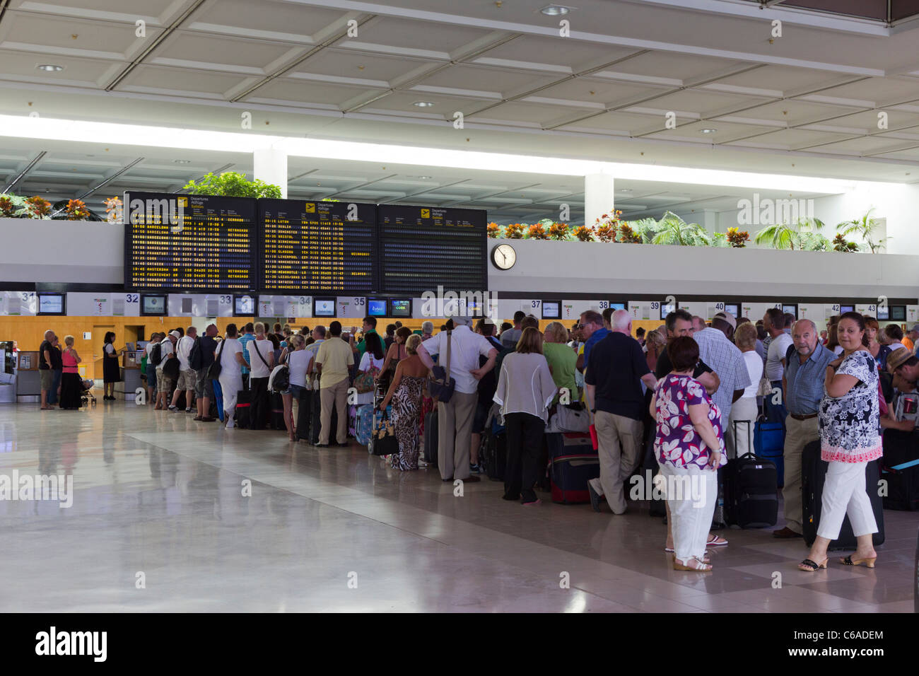 Thompson Airlines - Lanzarote Airport - Canary Islands - Spain Stock Photo