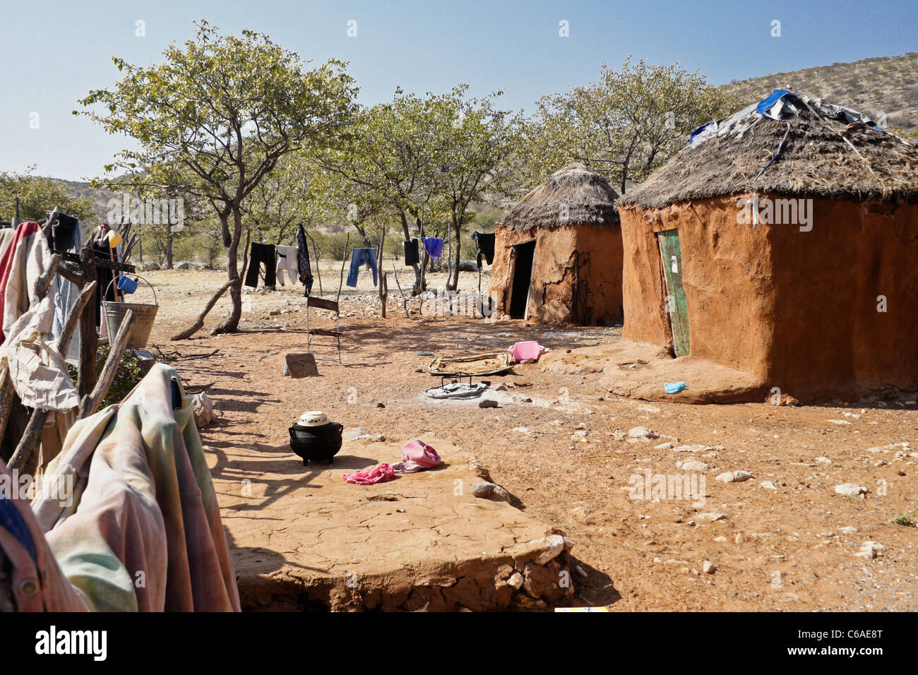 Family home in a Herero village, Damaraland, Namibia Stock Photo Alamy