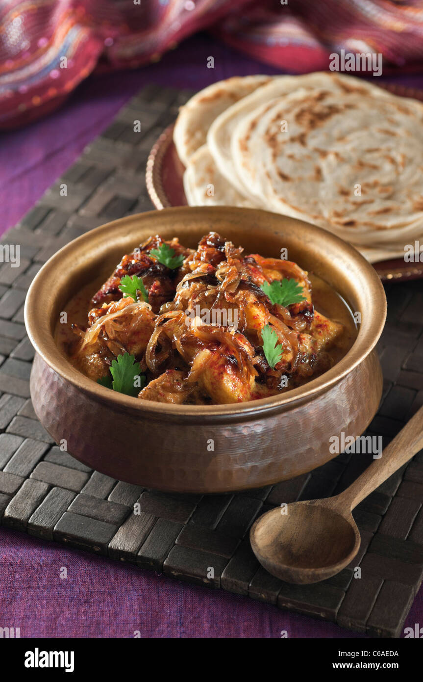 Chicken dopiaza curry Indian food Stock Photo