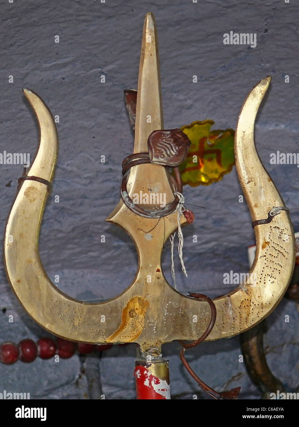 Holy Trishul, Weapon of Lord Mahadeva, Maharashtra, India Stock Photo -  Alamy