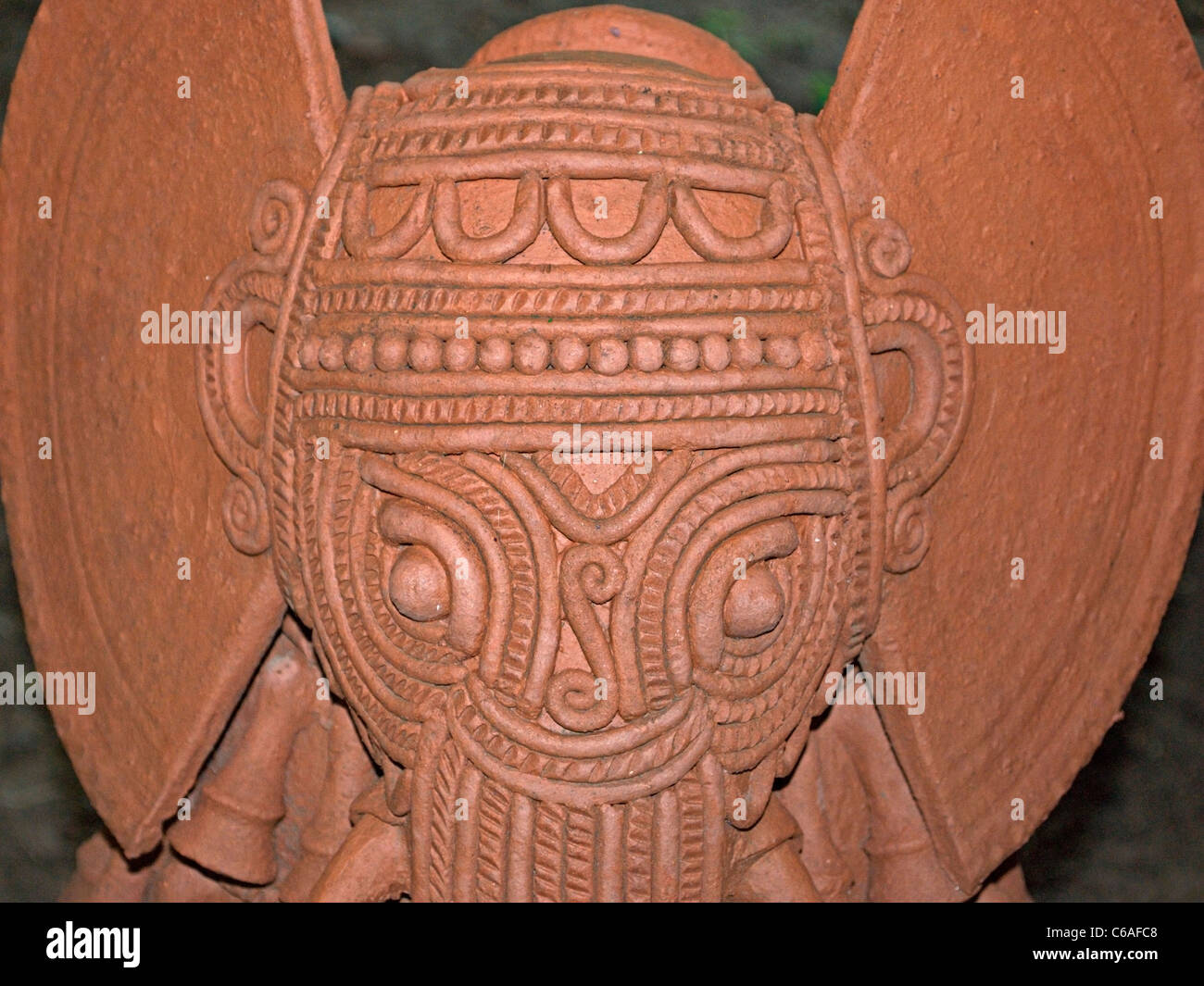 Terracotta sculpture displayed in a museum, Madhya pradesh, India Stock