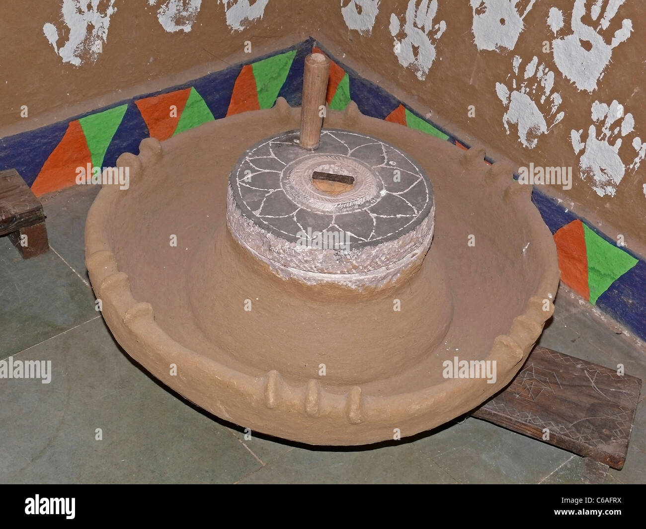 Traditional Grain Grinder, India Stock Photo Alamy