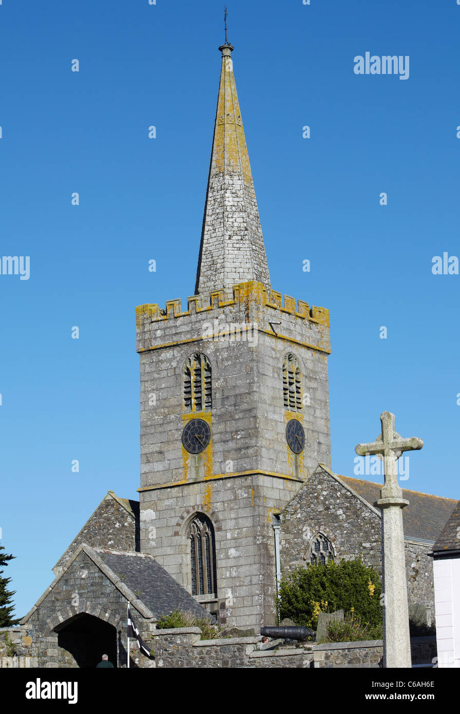 Church in St.Keverne, Lizard Peninsula, Cornwall, UK Stock Photo