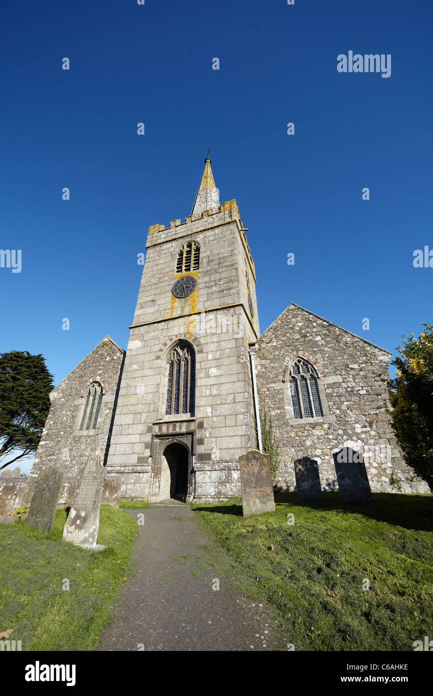 Church of St.Keverne, Lizard Peninsula, Cornwall, UK Stock Photo