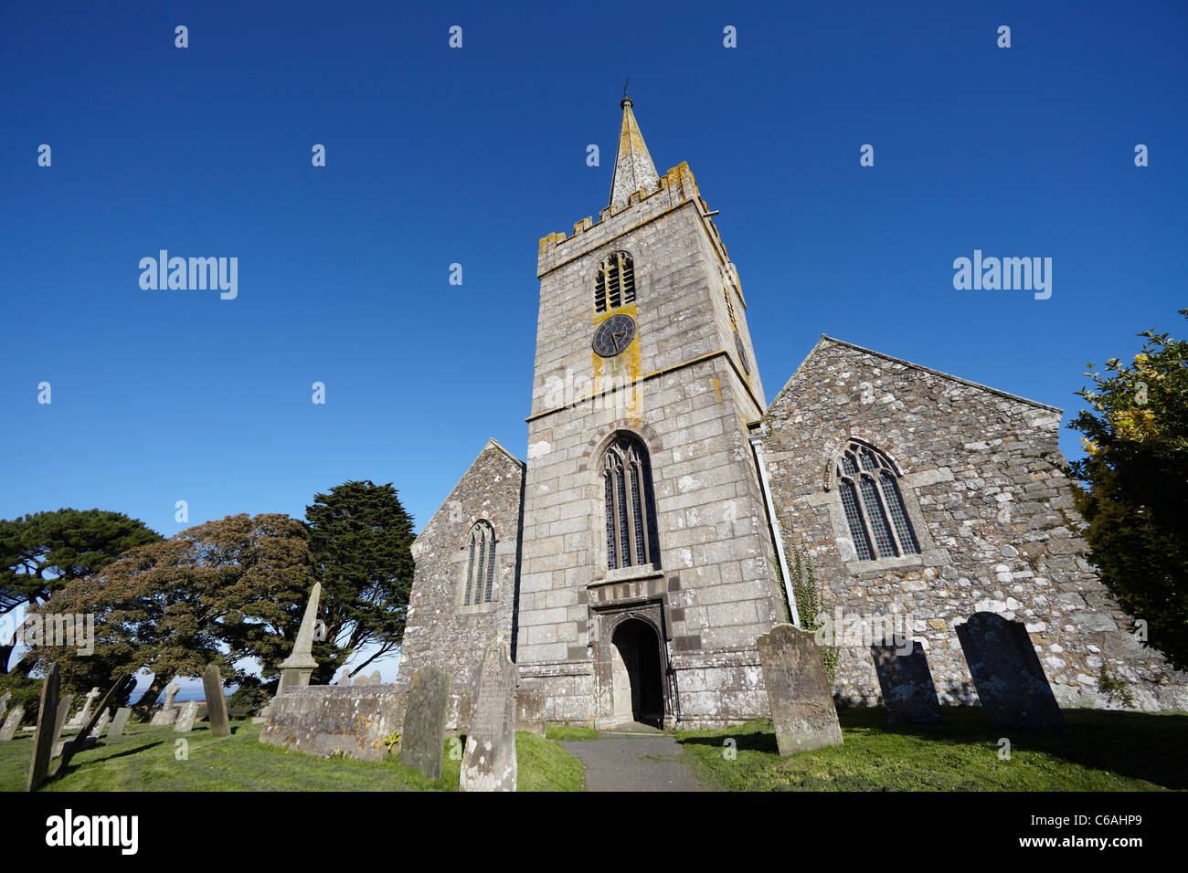 Church of St.Keverne, Lizard Peninsula, Cornwall, UK Stock Photo