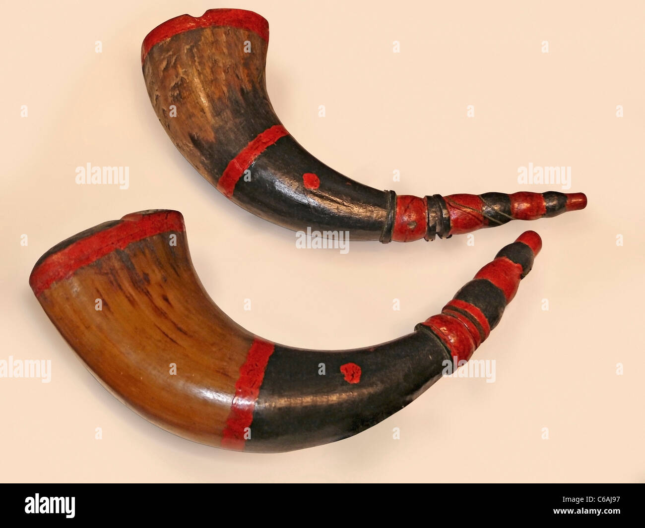 Sound Bigul made of buffalo horns Music Instrument displayed in a