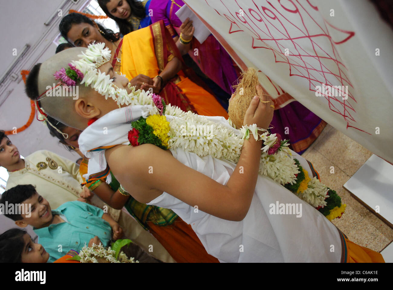 in india bramin celebrating munj Stock Photo Alamy