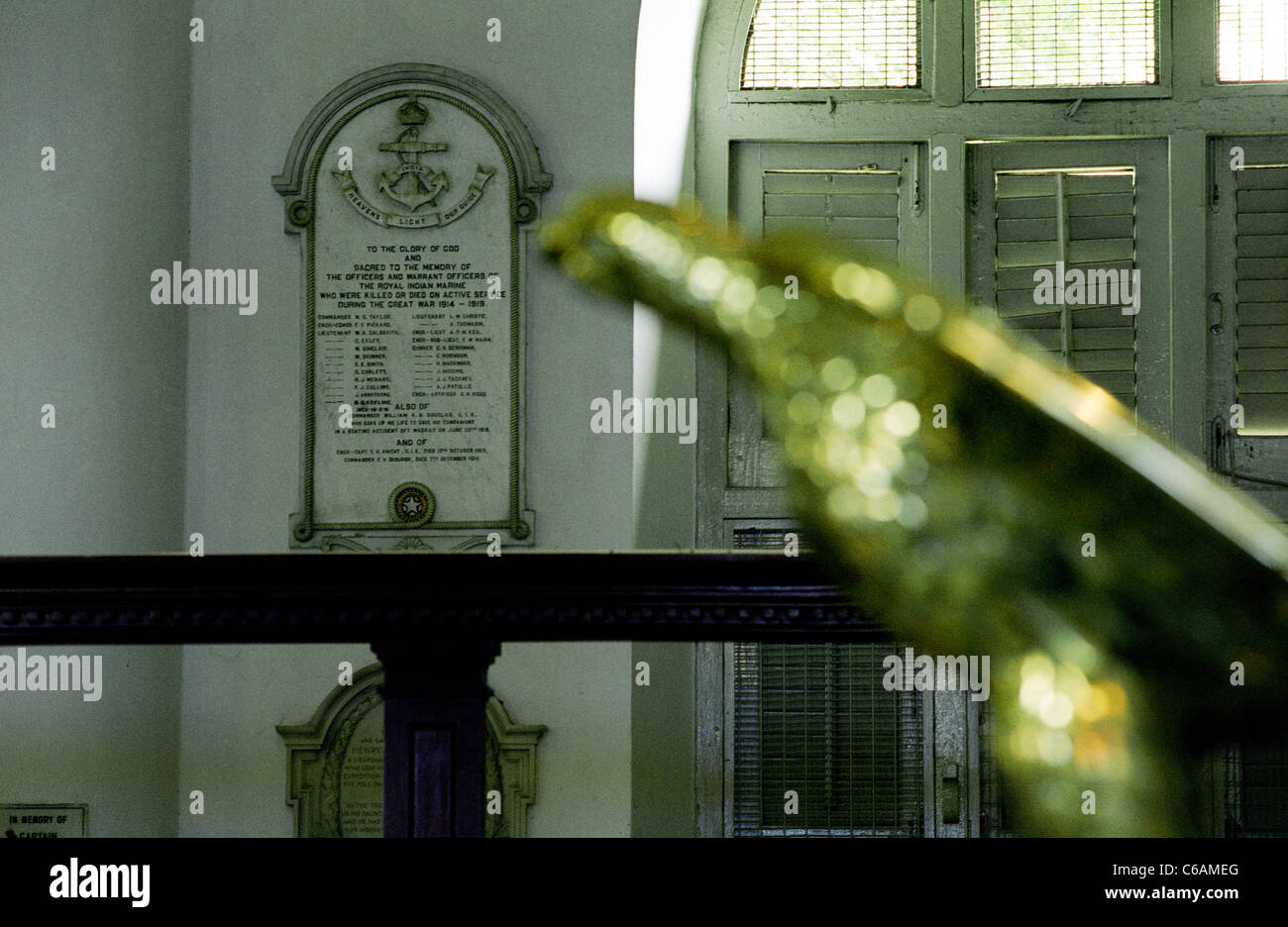BOMBAY, Mumbai, ST THOMAS CATHEDRAL MEMORIAL,India. Stock Photo