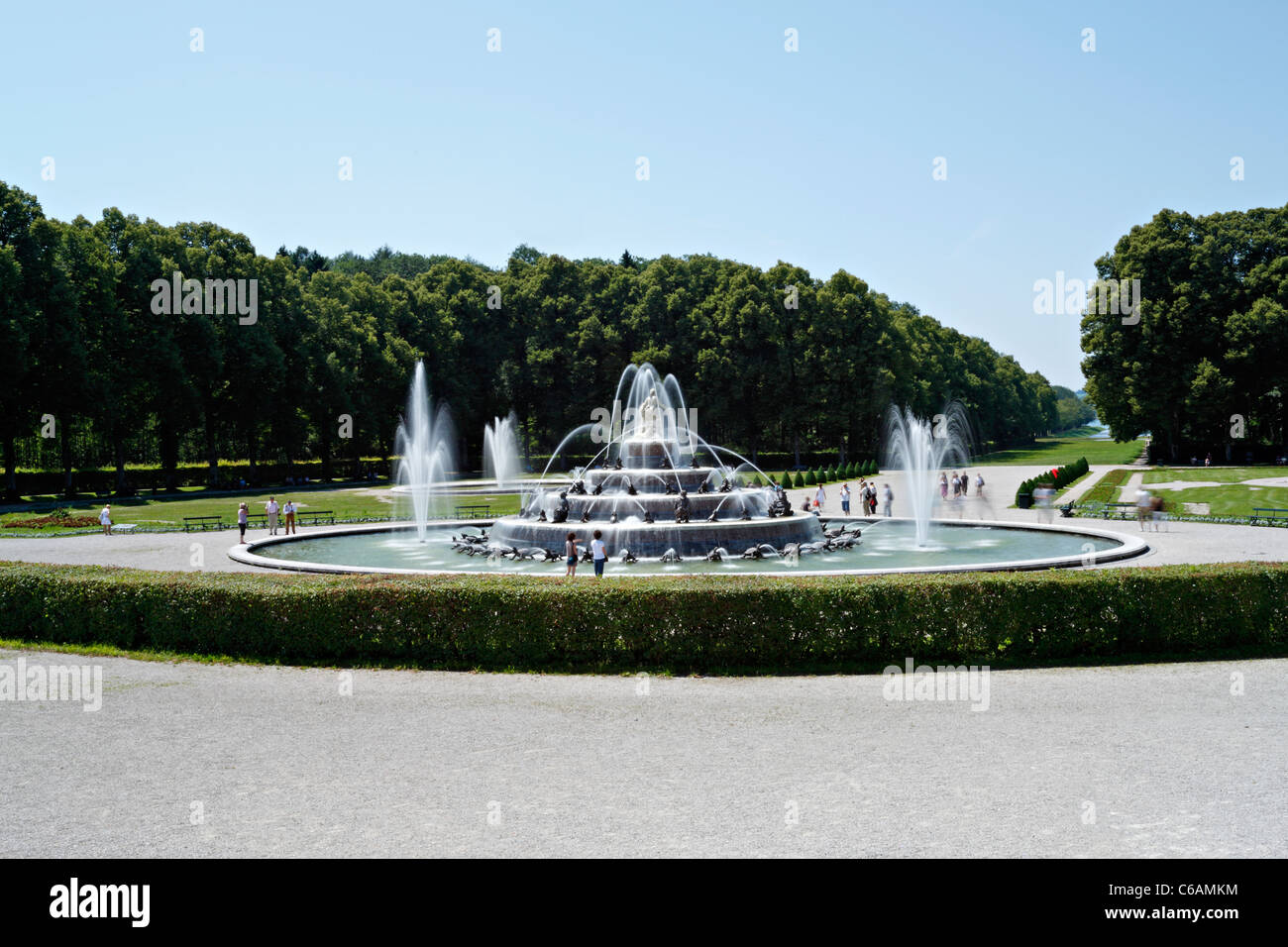 Latona Fountain, Herreninsel Upper Bavaria Germany Stock Photo