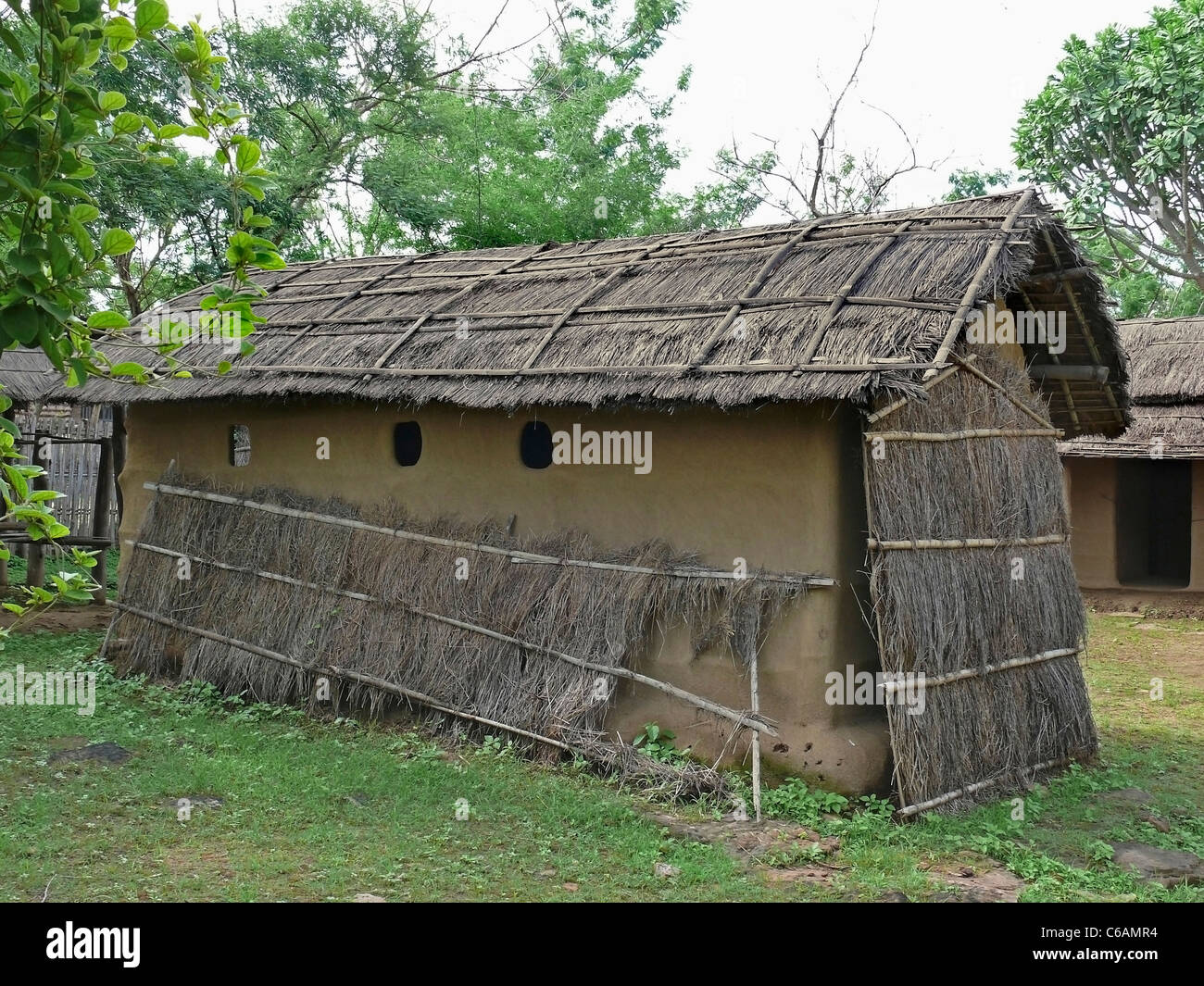 Dwelling style of Tribal, Bodo Kachari’s house displayed in a museum