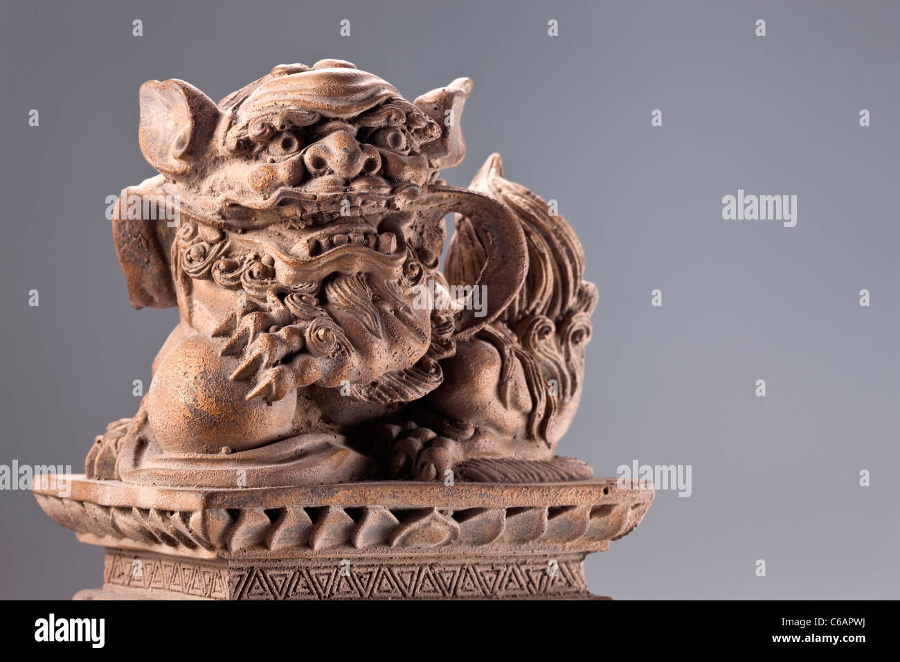 Traditional Chinese lion statue Stock Photo Alamy