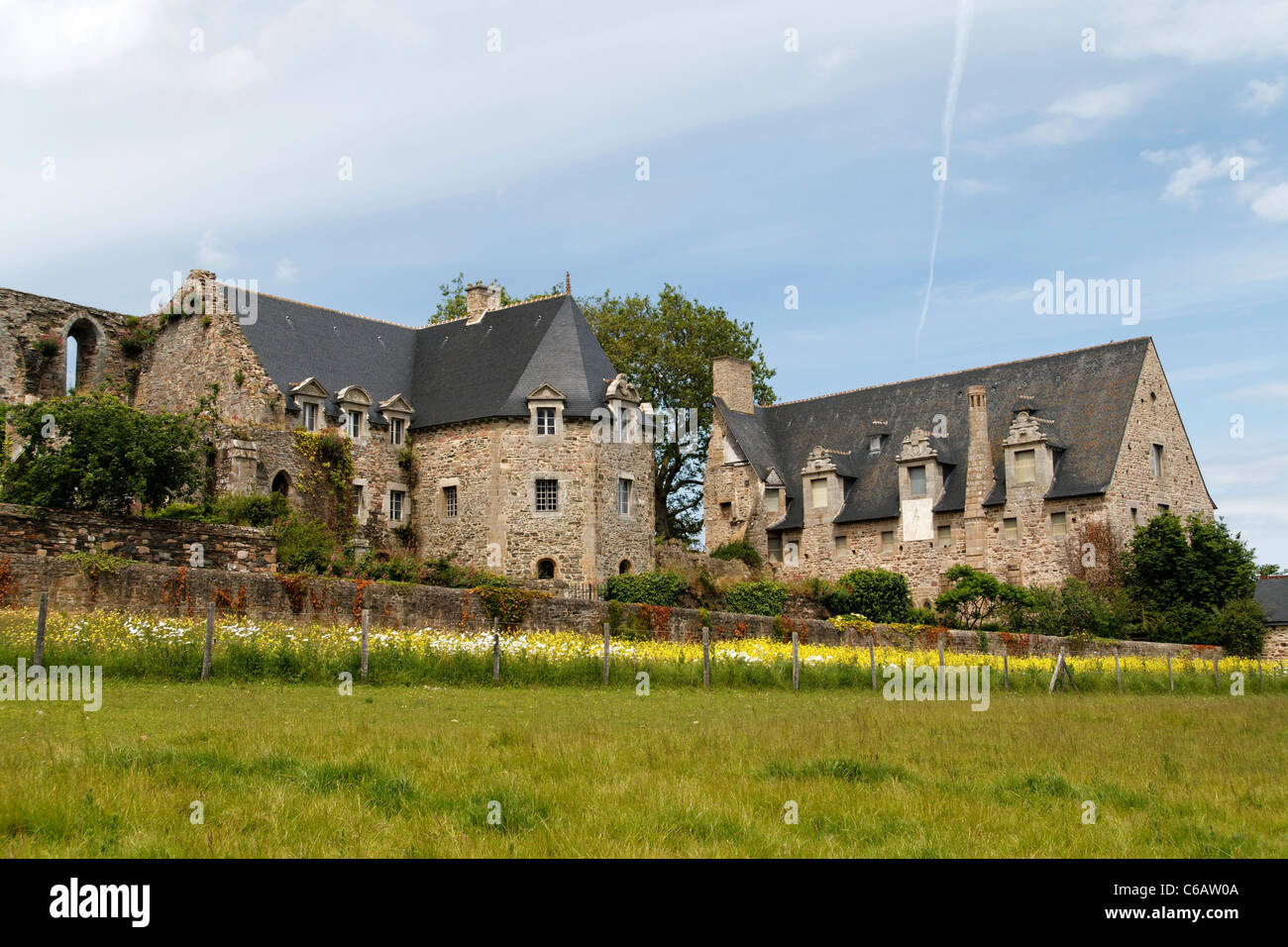Beauport abbaye, 13th century, become a cultural site and tourist (Paimpol, Côtes d'Armor, Brittany, France). Stock Photo
