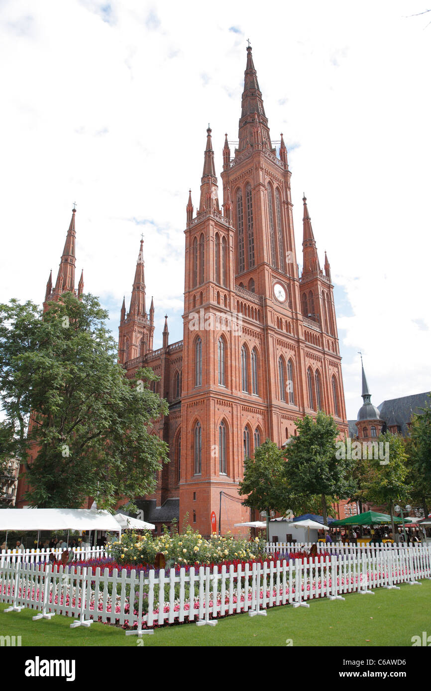 Marktkirche, Wiesbaden, Germany Stock Photo