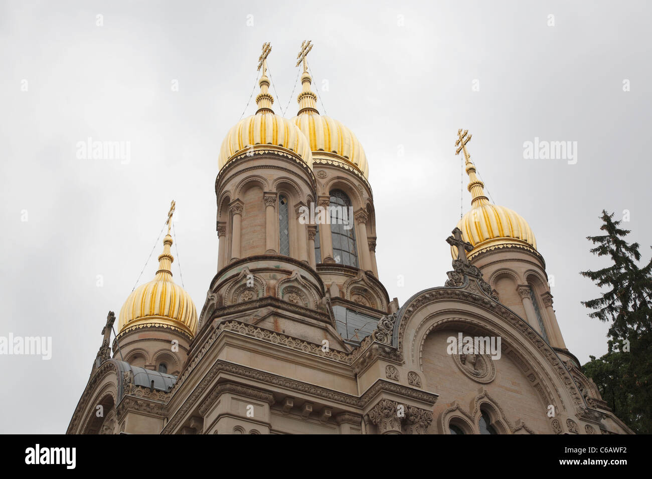 Russian Orthodox Church, Wiesbaden, Germany Stock Photo