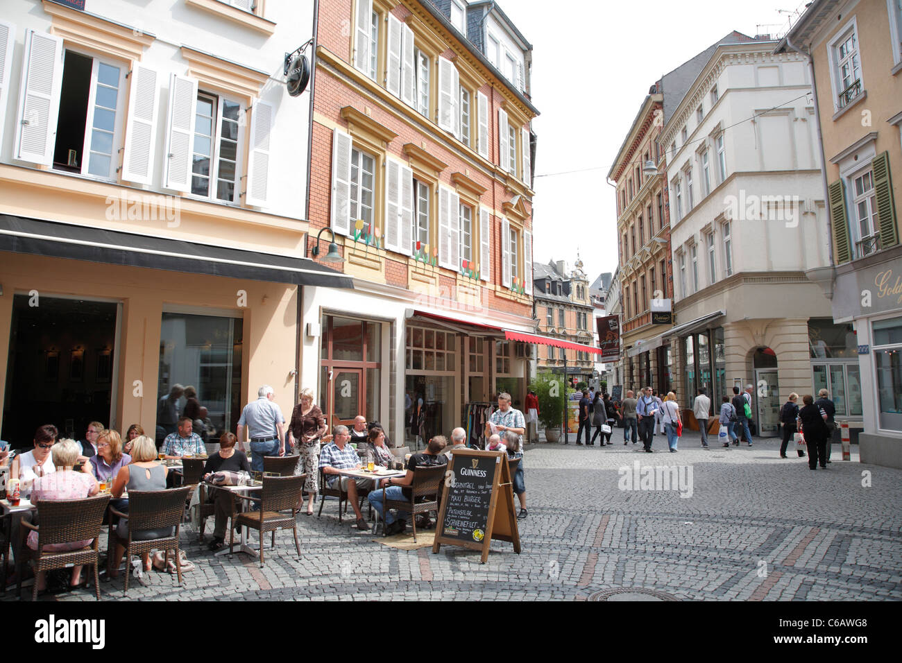Cafe, restaurant, Wiesbaden, Germany Stock Photo