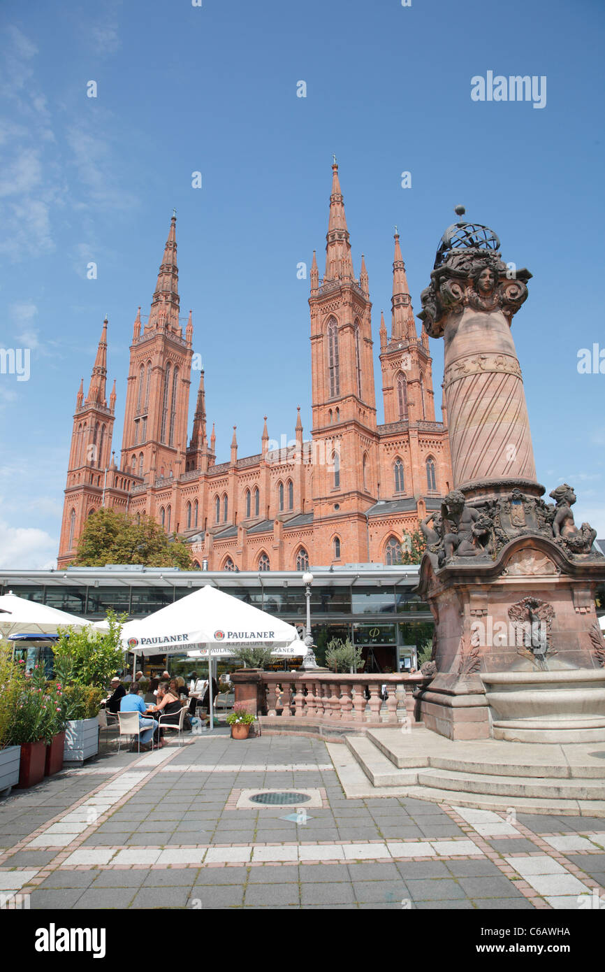 Marktkirche, Wiesbaden, Germany Stock Photo