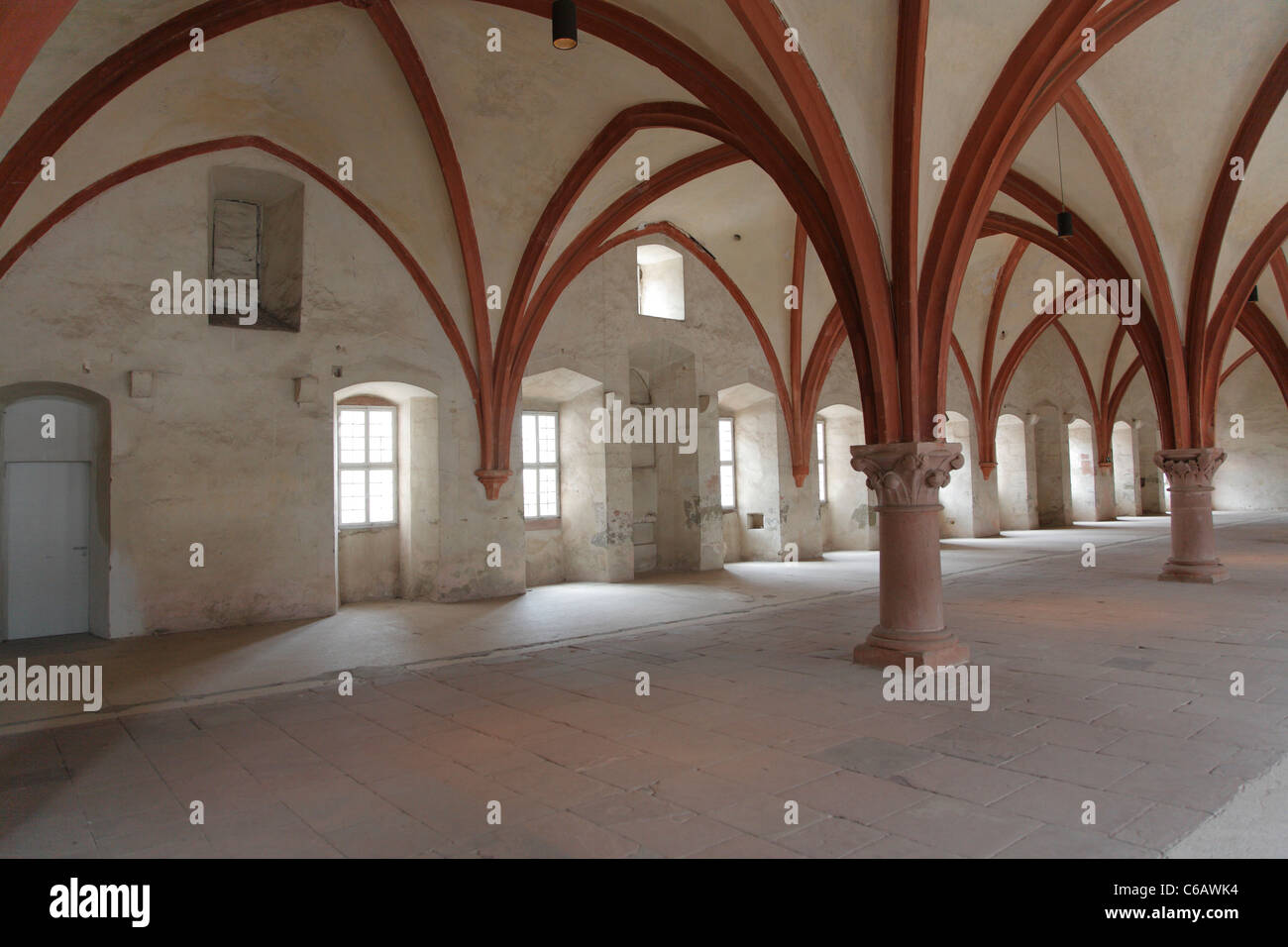 Dormitory, Eberbach Abbey, Kloster  Eberbach, Hesse, Germany Stock Photo