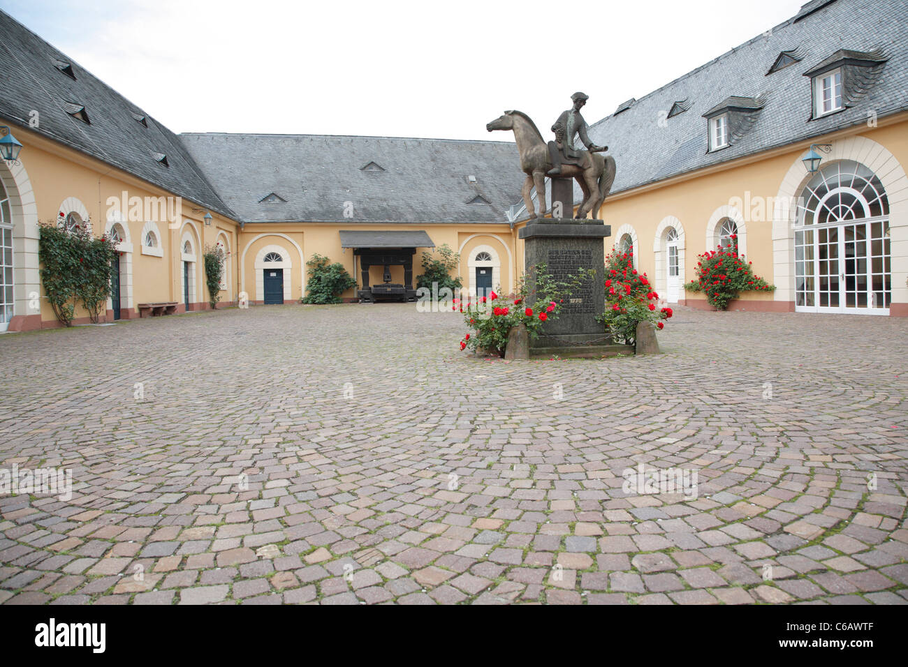 Johannisberg Castle, Rhine valley river district, Germany Stock Photo