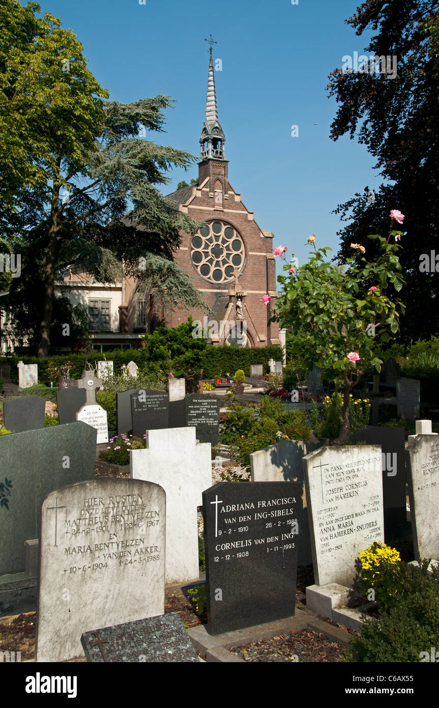 Catholic Begraafplaats cemetery Zijlpoort Leiden Netherlands Stock Photo