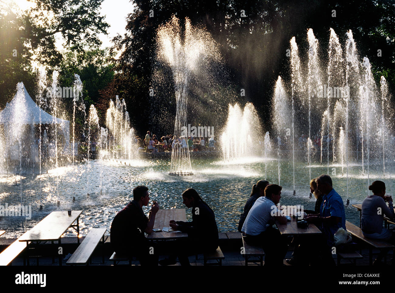 Locals Enjoying Time Out In A Restaurant At Palmengarten